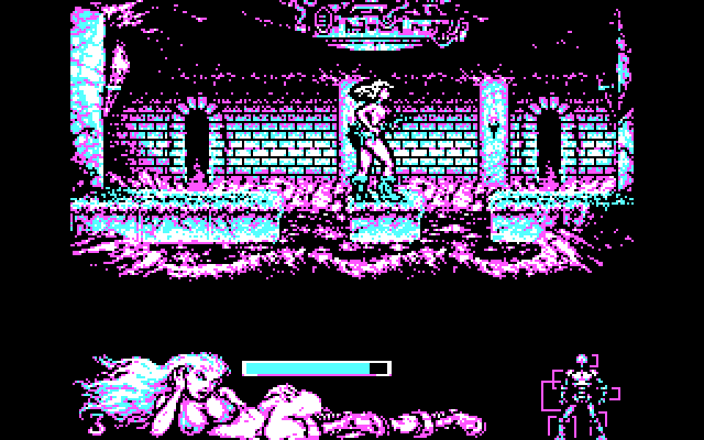 Lorna IBM PC/Compatibles Screenshot: Don't fall into the lava!