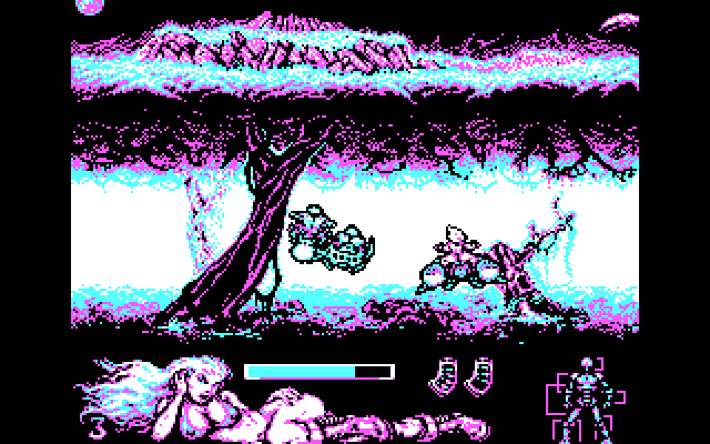 Lorna IBM PC/Compatibles Screenshot: An enemy approaching!