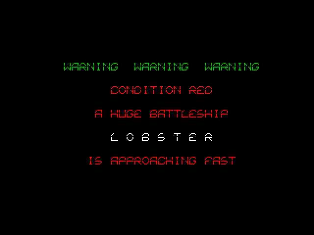 Darius+ ZX Spectrum Screenshot: A huge battleship is approaching fast!