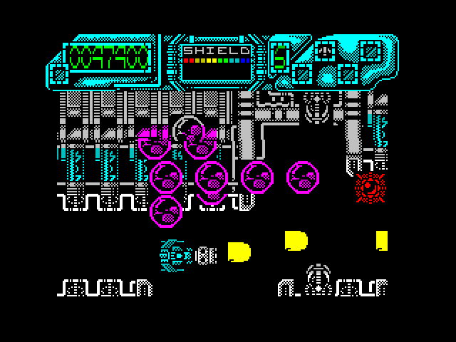 Darius+ ZX Spectrum Screenshot: These narrow areas can be tricky!