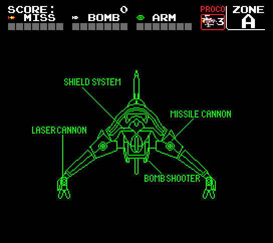 Darius+ TurboGrafx-16 / PC Engine Screenshot: Part of the game demo.