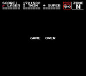 Darius+ for TurboGrafx-16 / PC Engine - Game over.