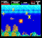 Darius+ for TurboGrafx-16 / PC Engine - Many new types of enemies begin to appear here.