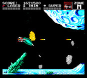 Darius+ for TurboGrafx-16 / PC Engine - Numerous asteroids appear here!
