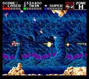 Darius+ for TurboGrafx-16 / PC Engine - We are now rushing into "H" zone.