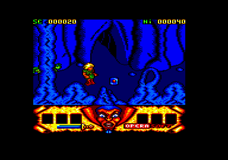 Sirwood Amstrad CPC Screenshot: Something approaches from behind...