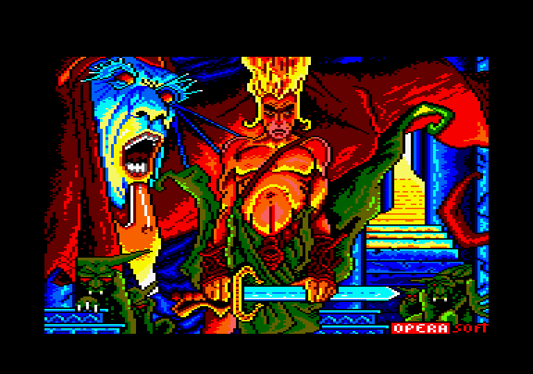 Sirwood Amstrad CPC Screenshot: Loading screen.
