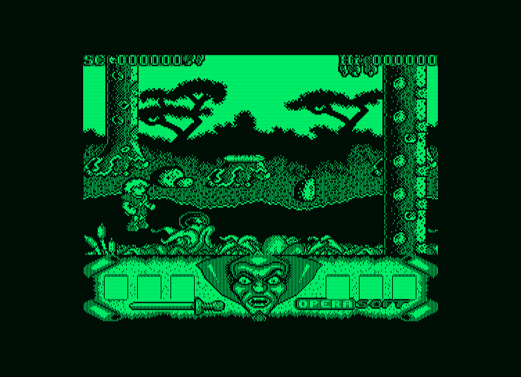 Sirwood Amstrad PCW Screenshot: Game start.