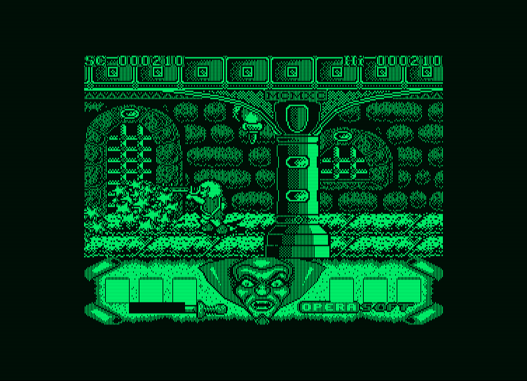 Sirwood Amstrad PCW Screenshot: Battle with an opponent...