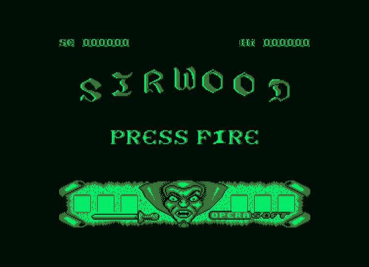 Sirwood Amstrad PCW Screenshot: Press fire to begin!