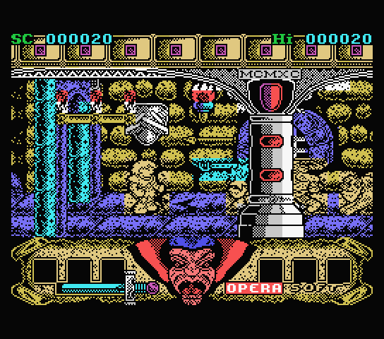 Sirwood MSX Screenshot: Throwing swords at opponents...