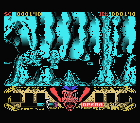 Sirwood MSX Screenshot: Don't let creatures sneak up from behind!