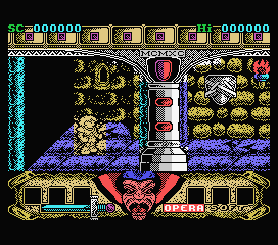 Sirwood MSX Screenshot: Entering a castle...