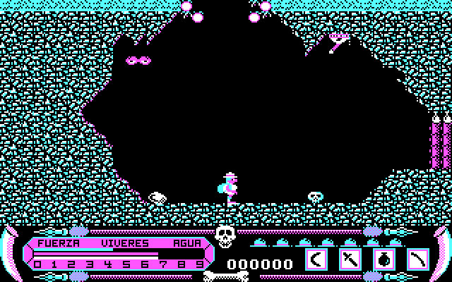 Livingstone I Presume? IBM PC/Compatibles Screenshot: I fell underground...now, how do I get out?