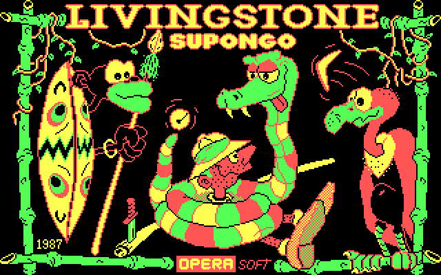 Livingstone I Presume? IBM PC/Compatibles Screenshot: Loading screen.