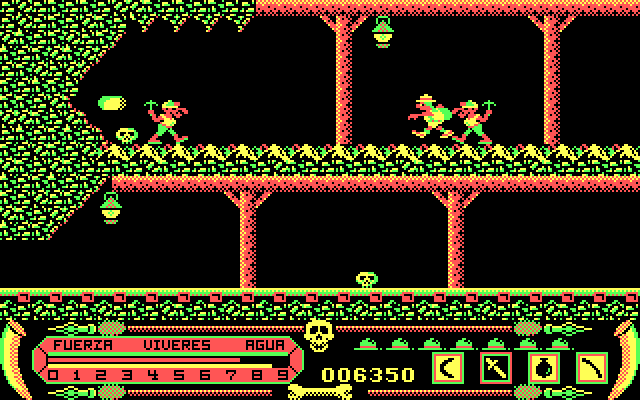 Livingstone I Presume? IBM PC/Compatibles Screenshot: These miners are dangerous!