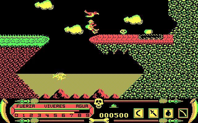 Livingstone I Presume? IBM PC/Compatibles Screenshot: A giant bird caught me!