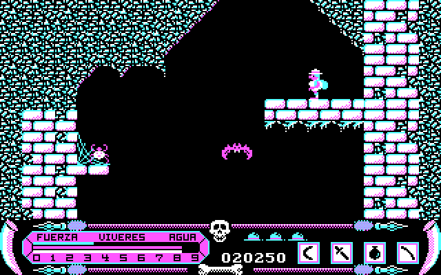 Livingstone I Presume? IBM PC/Compatibles Screenshot: Descending further down...