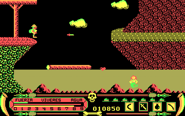 Livingstone I Presume? IBM PC/Compatibles Screenshot: That mermaid in the water is dangerous!
