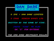Dan Dare: Pilot of the Future for ZX Spectrum - Title/Credits screen.