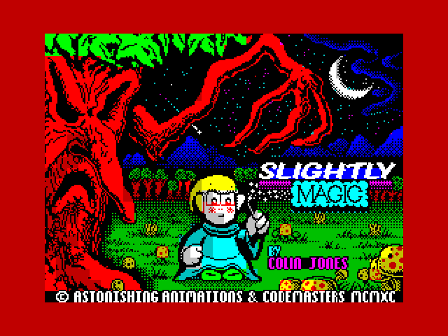 Slightly Magic ZX Spectrum Screenshot: Loading screen.