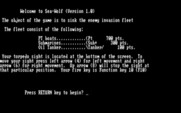 Seawolf for IBM PC/Compatibles - Game instructions.