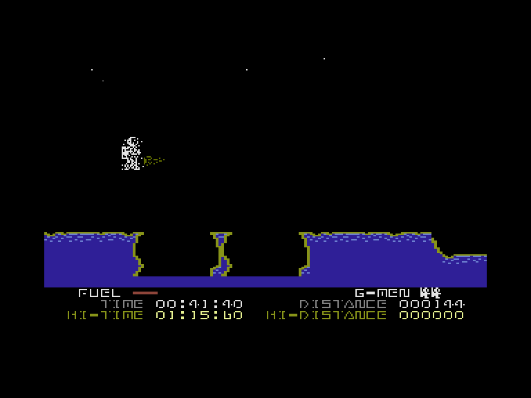 'g'man Commodore 16 & Plus/4 Screenshot: Crash! I've been hit!