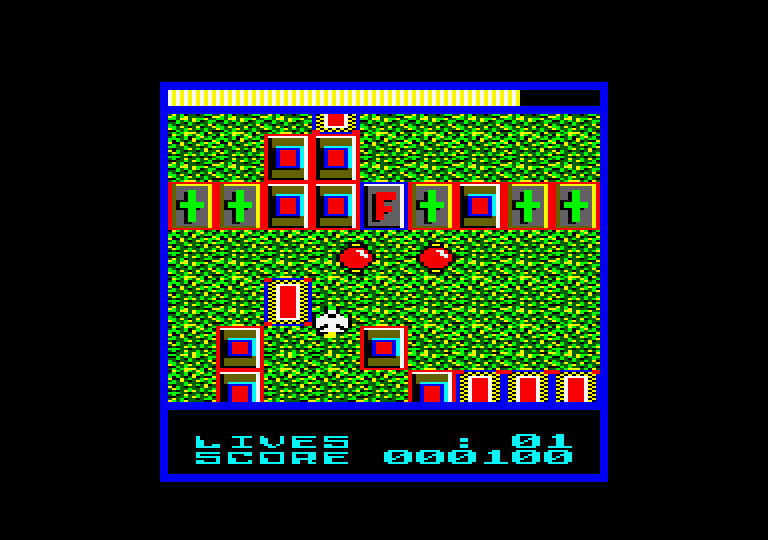 Terra Cognita Amstrad CPC Screenshot: Avoid those incoming red balls!