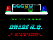 Chase H.Q. for ZX Spectrum - Title screen.