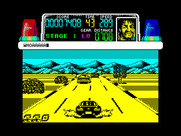 Chase H.Q. for ZX Spectrum - Using turbo to catch up to my target...
