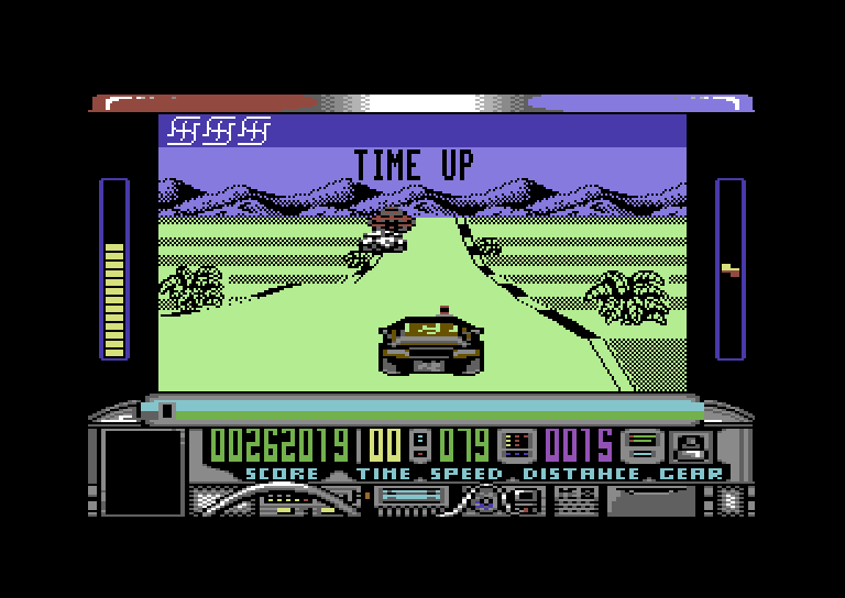 Chase H.Q. Commodore 64 Screenshot: Oh no, out of time!