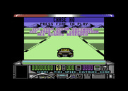 Chase H.Q. for Commodore 64 - Title screen; press fire button to begin.