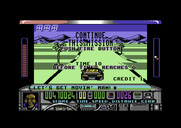 Chase H.Q. for Commodore 64 - Game over; continue this mission?