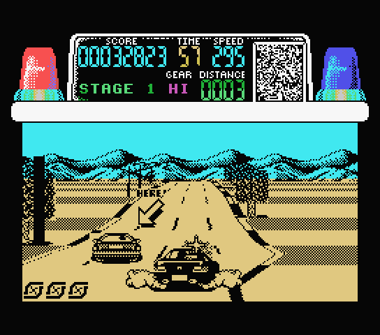 Chase H.Q. MSX Screenshot: Target spotted, now I need to stop him.
