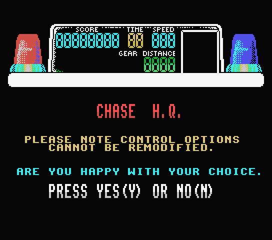 Chase H.Q. MSX Screenshot: Ready to begin?