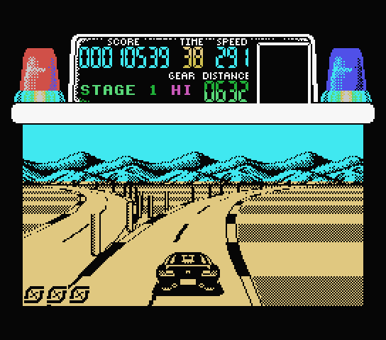 Chase H.Q. MSX Screenshot: The road splits here...