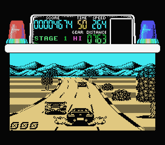Chase H.Q. MSX Screenshot: Don't crash into other cars, it will cost valuable time.