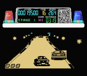 Chase H.Q. for MSX - Driving through a tunnel...