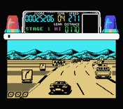 Chase H.Q. for MSX - Sharp turn ahead.