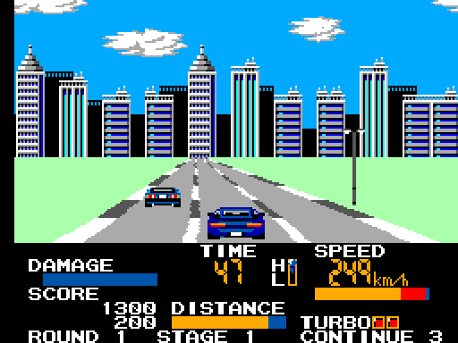 Chase H.Q. Sega Master System Screenshot: The chase is on!
