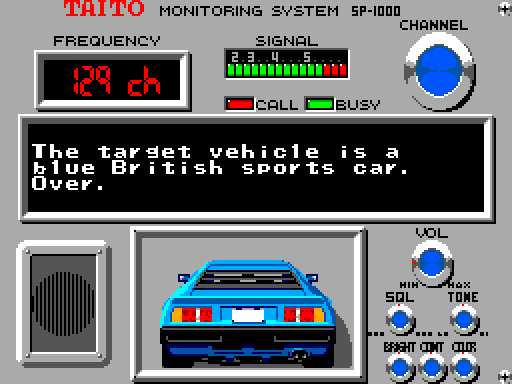 Chase H.Q. Sega Master System Screenshot: Ready to begin the first stage...