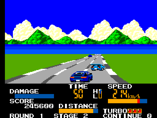 Chase H.Q. Sega Master System Screenshot: On to stage 2...