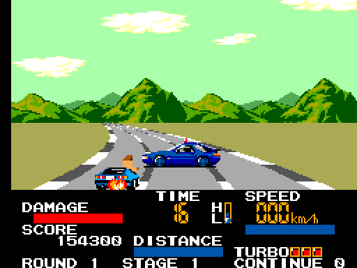 Chase H.Q. Sega Master System Screenshot: Opponent has been stopped!