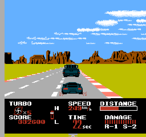 Chase H.Q. NES / Famicom Screenshot: A truck is in my way!