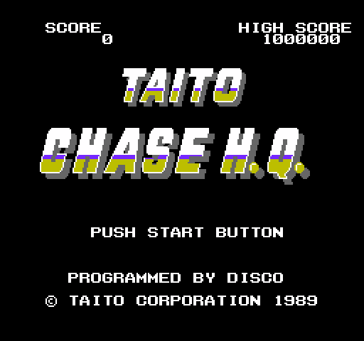 Chase H.Q. NES / Famicom Screenshot: Title screen.
