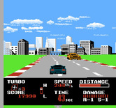 Chase H.Q. for NES / Famicom - Avoid crashing into other cars, it will slow you down.