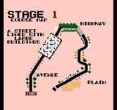 Chase H.Q. for NES / Famicom - Stage map.
