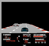 Chase H.Q. for NES / Famicom - Driving through a tunnel.