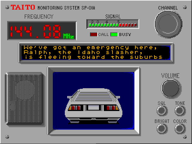 Chase H.Q. Arcade Screenshot: My first target.