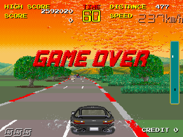 Chase H.Q. Arcade Screenshot: Game attract mode.